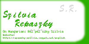 szilvia repaszky business card